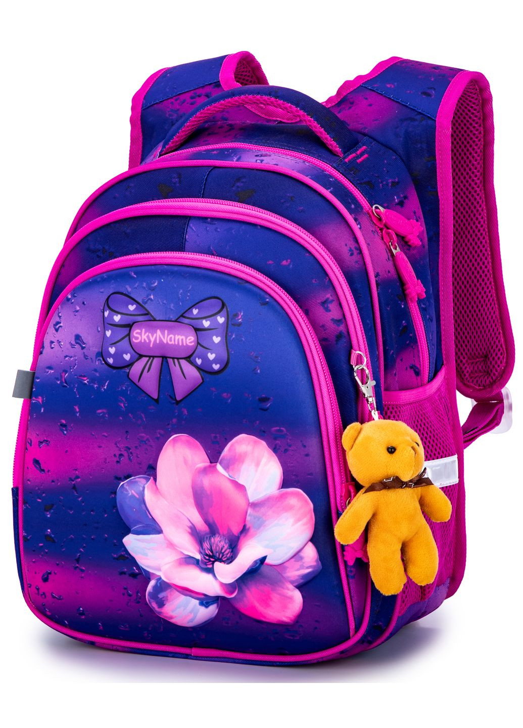 Шкільний рюкзак з ортопедичною спинкою для дівчинки фіолетовий /SkyName 37х30х18 см для початкової школи (R2-183) Winner (293504265)