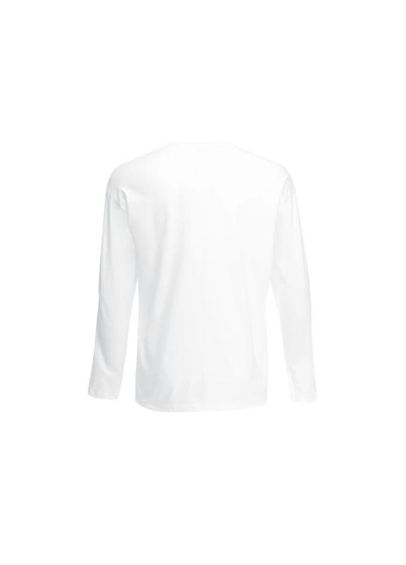 Біла футболка чоловіча 610380 valueweight long sleeve t, колір gl - 61-038-0-gl Fruit of the Loom