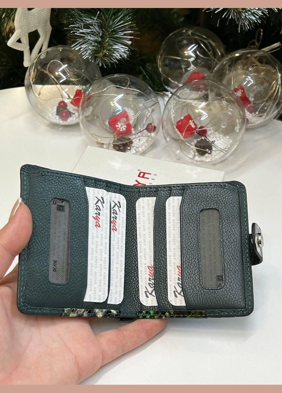 Картхолдер (кошелек для визиток и карточек плюс два отделения для купюры) Турция натуральная кожа питон Karya (341322788)