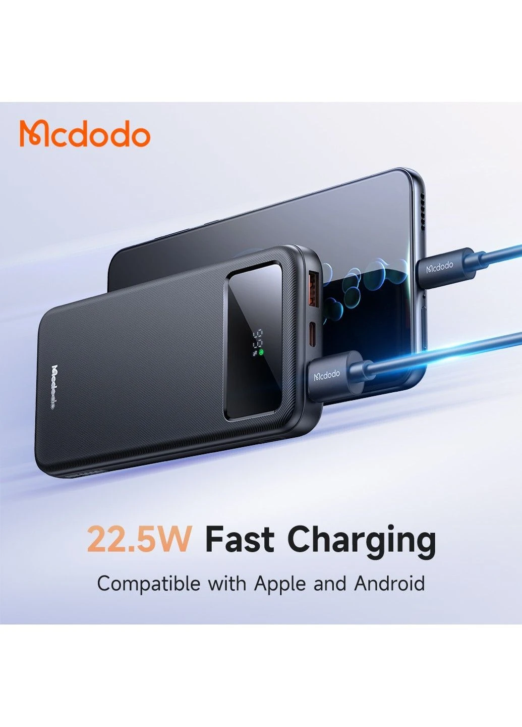 Павербанк 10000 mAh с LED-дисплеем и быстрой зарядкой 22.5W MC-4220 McDodo (384042674)