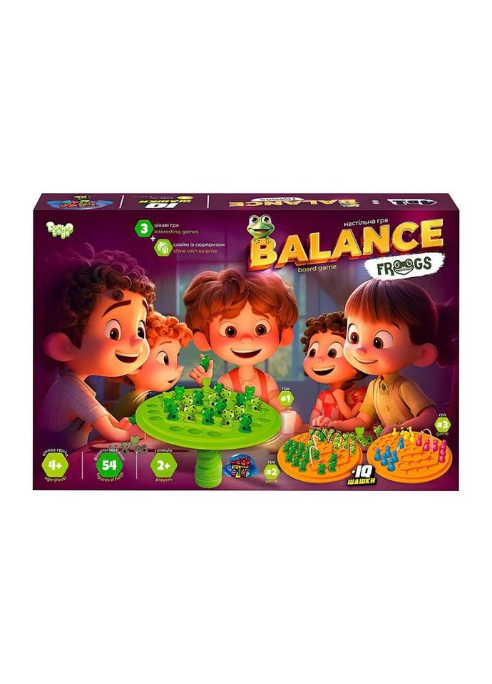 Развивающая настольная игра "Balance Frogs" BalF01 со слаймом Danko Toys (304998984)