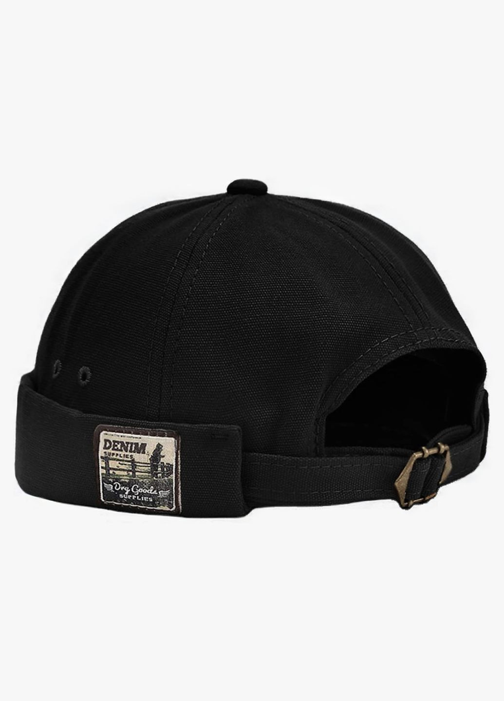 Кепка Докер логотип Denim (мини бини, бескозырка) без козырька Черный, Унисекс WUKE One size No Brand (334674054)