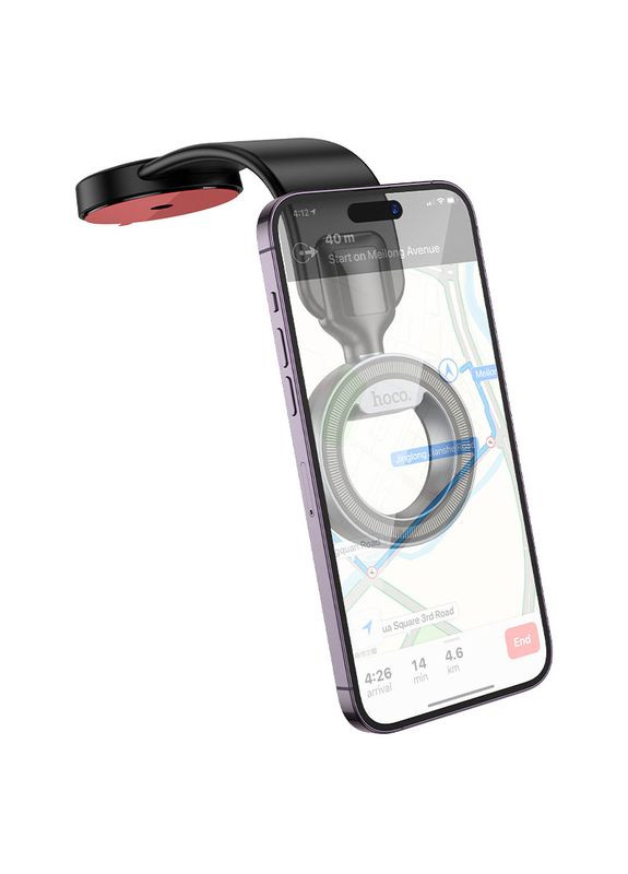 Холдер H71 Totem ring magnetic car holder(center console) Black Hoco (359401682)