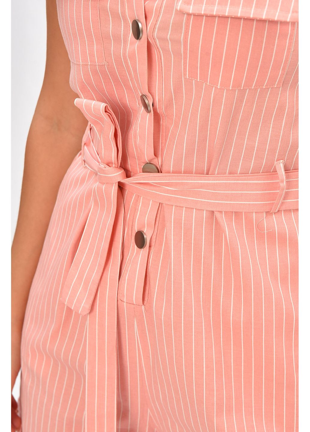 Комбінезон жіночий рожевого кольору Let's Shop комбінезон-брюки малюнок рожевий вечірній поліестер