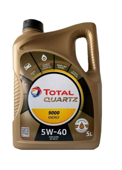 Моторное масло Quartz 9000 Energy 5W-40 5 л Total (360875358)