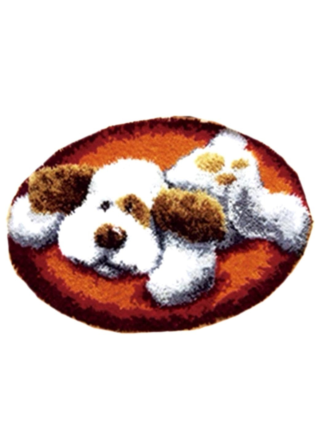 Набор для ковровой вышивки коврик собака щенок (основа-канва, нитки, крючок для ковровой вышивки) No Brand 4702 (288129531)