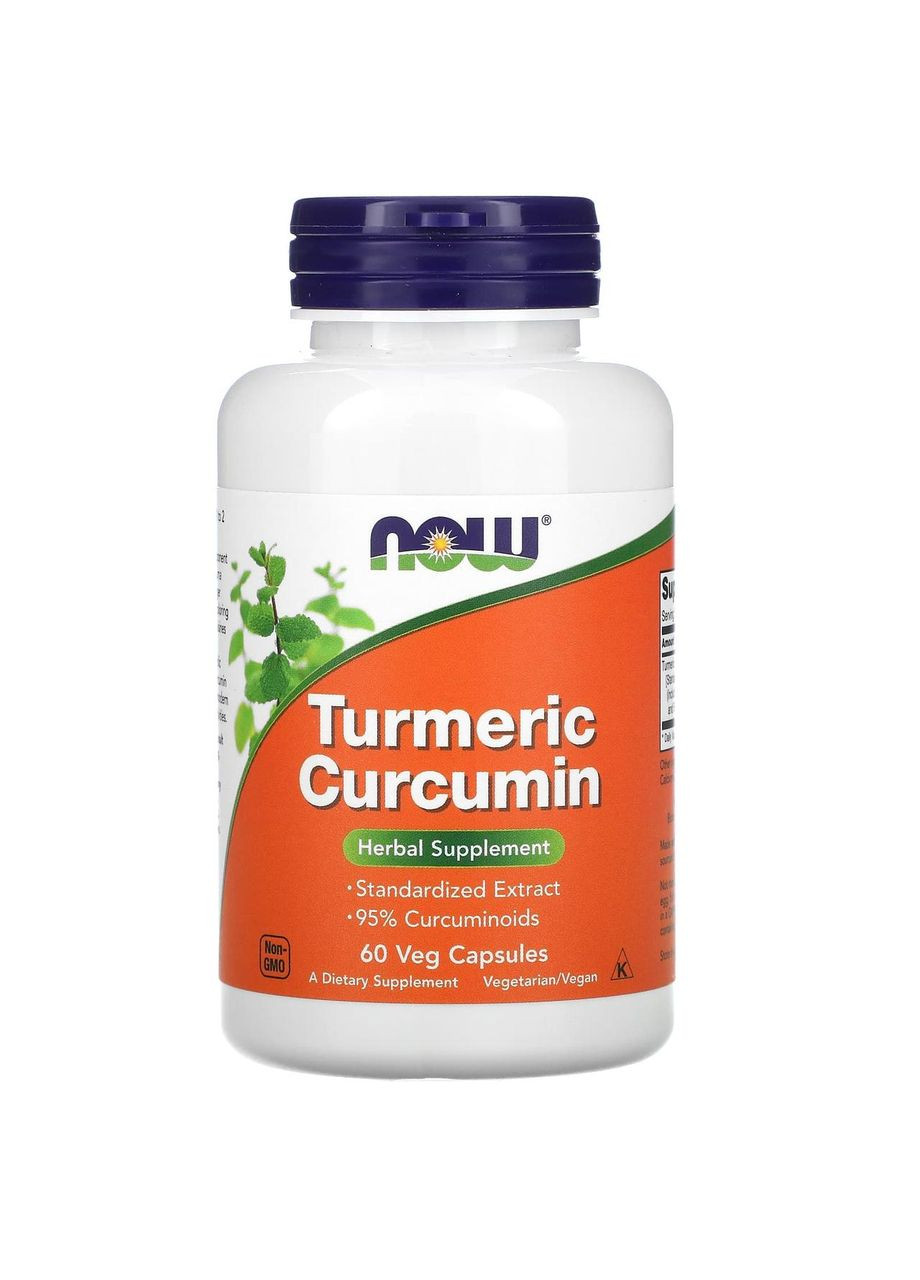 Куркумін Turmeric Curcumin 60 вегетаріанських капсул Now Foods (359473836)