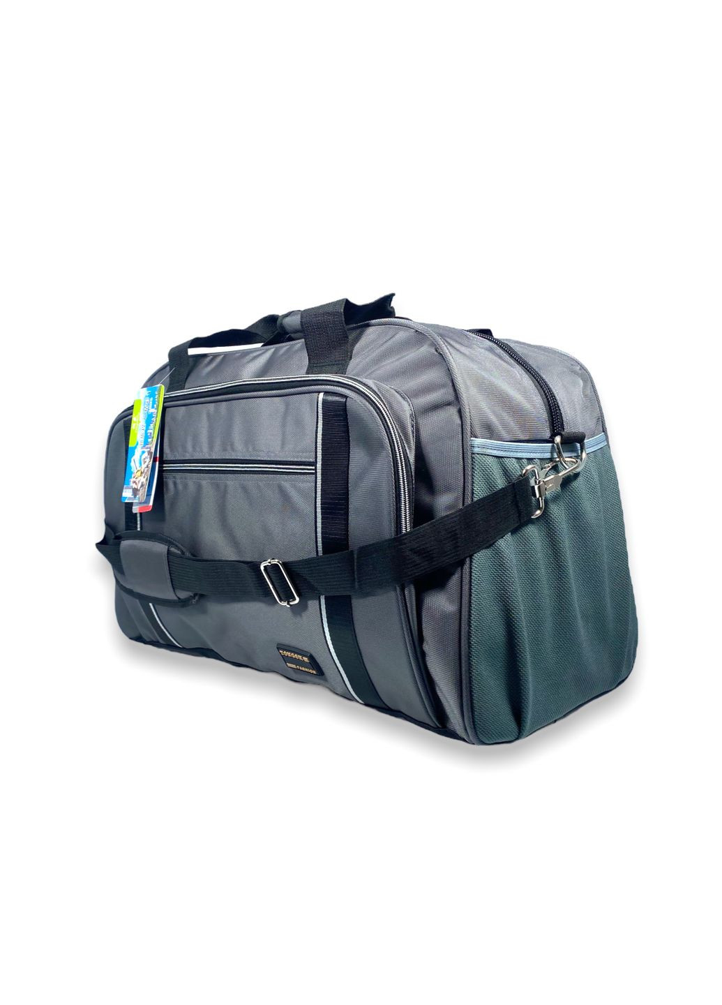 Дорожня сумка 60 л одне відділення внутрішня кишеня дві фронтальні кишені розмір: 60*40*25 см сіра Tongsheng (285814898)