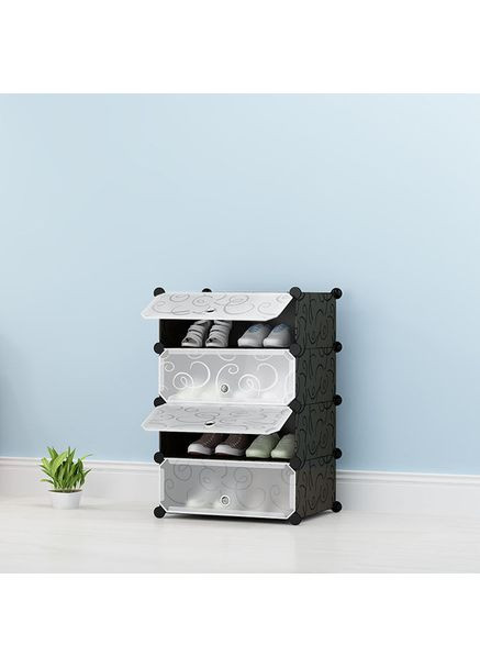 Пластикова шафа органайзер для взуття на 4 секції 37х37х73см. White No Brand (350349240)
