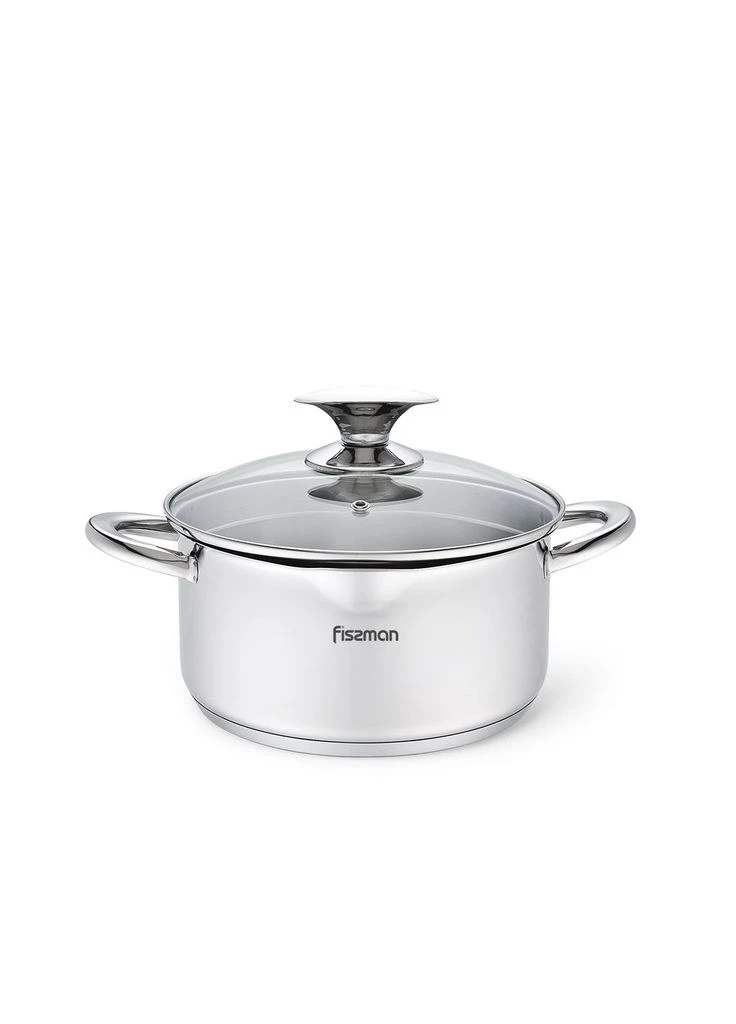 Каструля Elegance з нержавіючої сталі з кришкою 2.2 л 18x9 см (5491) Fissman (311197318)