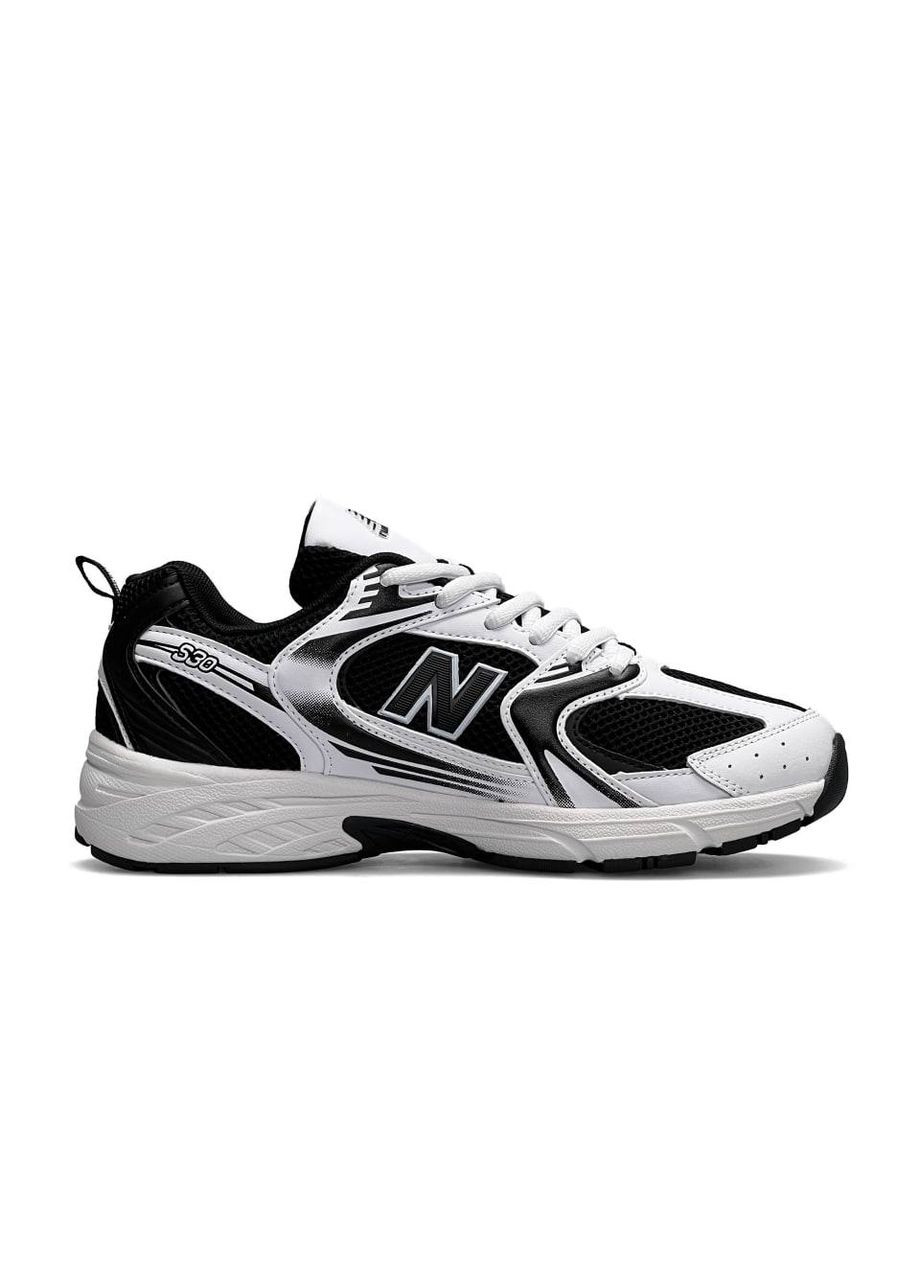 Чорно-білі Осінні кросівки чоловічі, вьетнам New Balance 530 White Black