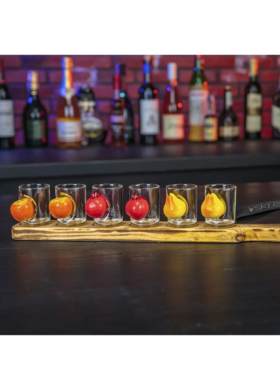 Чарки на підставці зі вставкою "Літо" на подарунок мамі, кумі, подрузі Handmade 225-001-033.1 (366889316)