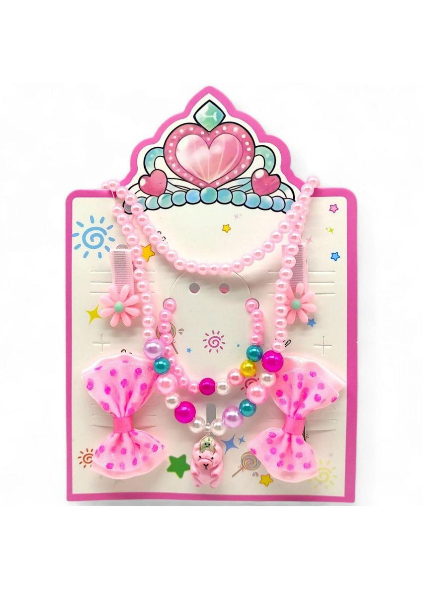 Детский набор бижутерии Капибара (розовый) (KA-23-4691) MIC (362436671)