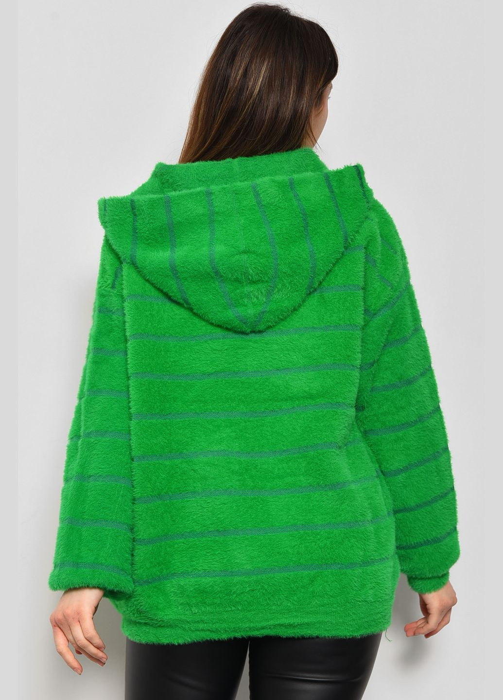 Худи женское альпака зеленого цвета Let's Shop (282556773)
