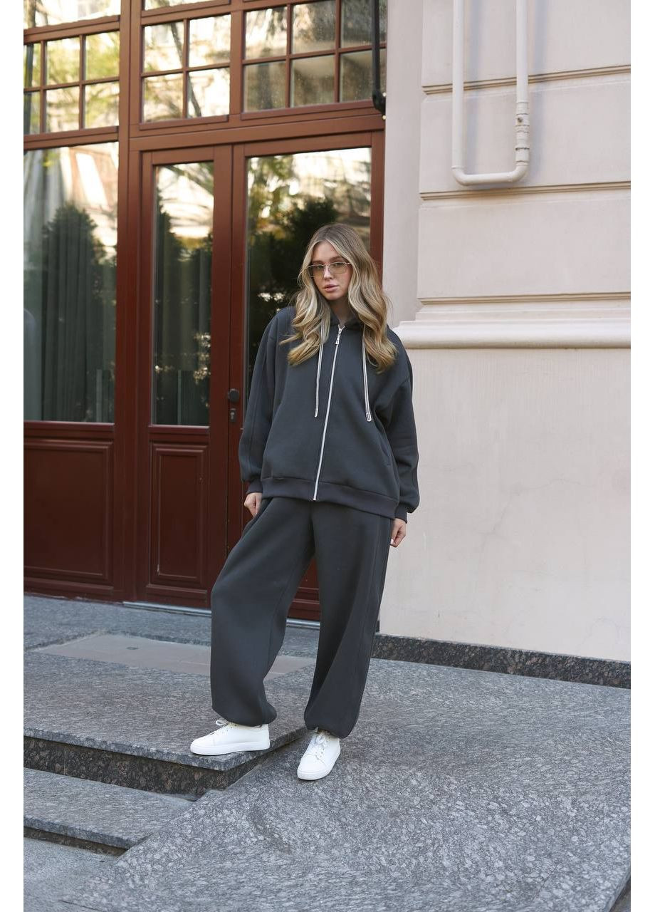 Спортивний костюм, зіп худі та штани палаццо на кулісках, не кошлатиться Україна (365656428)