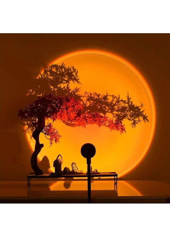 Лампа заходу сонця, міні LED-проєктор USB створює ефект сонячного кола No Brand (371775067)