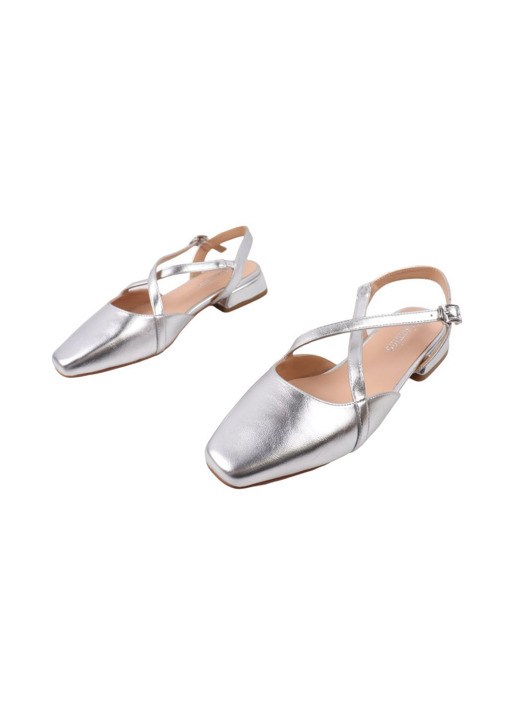 Gelsomino Туфли женские серебро на низком ходу серый з, — (316710512)