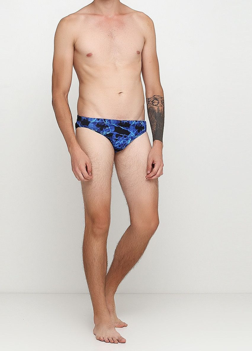 Мужские синие повседневные плавки черно-бирюзовый Sprider