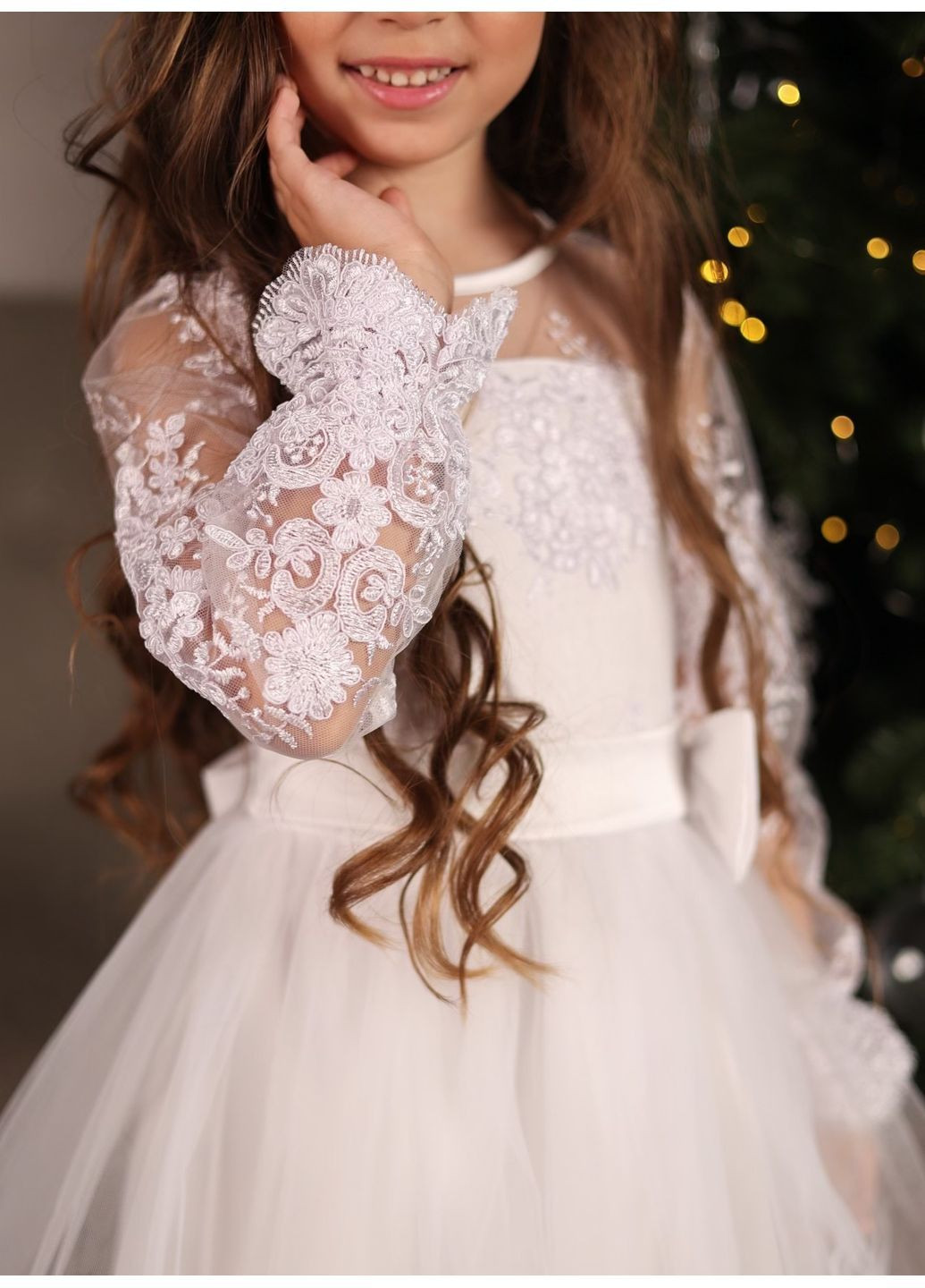 Белое праздничное платье MiChell (365730847)