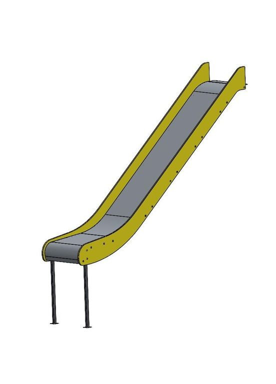 Горка спуск из нержавеющей стали 2 мм с HDPE пластиковыми бортами 15 мм 1.7 Urban (346531895)