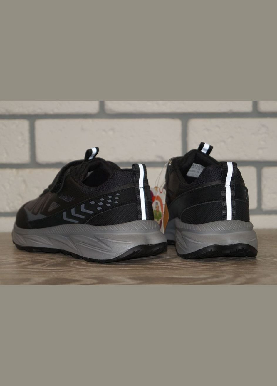 Цветные демисезонные кроссовки для мальчика демисезонные серые с черным Jong Golf