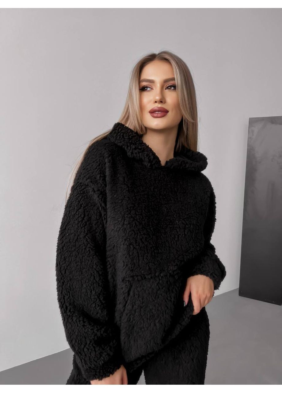 Теплый костюм «Teдди» 🧸 кофта с капюшоном и карманом кенгуру No Brand (369249483)