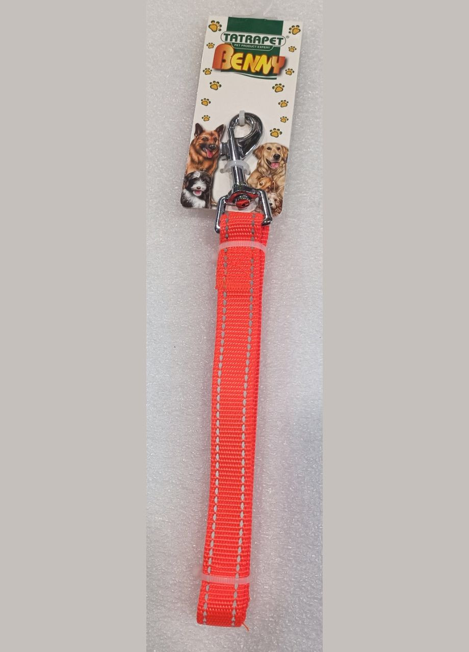 Поводок светоотражающий для собак ВENNY 2 см х 150 см, оранжевый, 982734 TATRAPET (278309545)