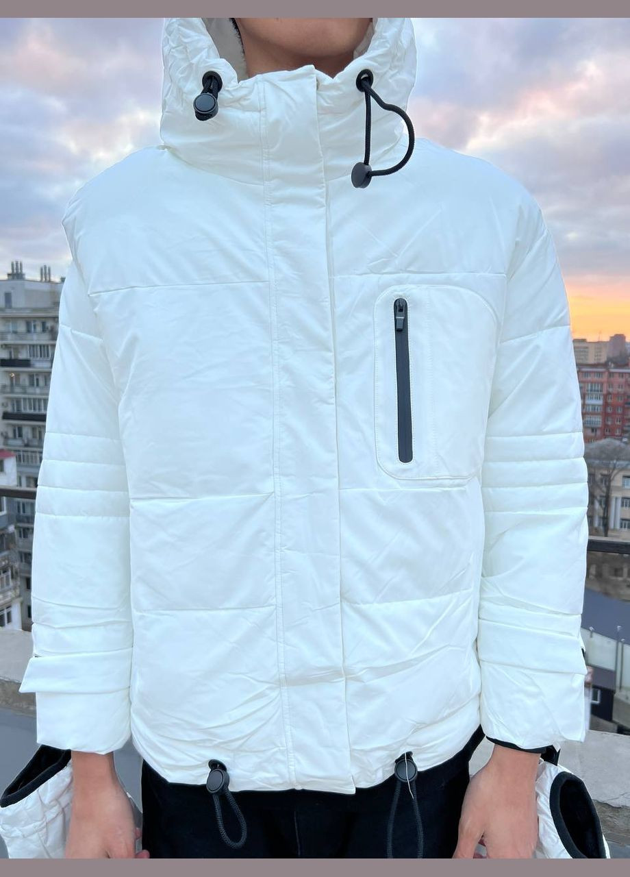 Біла чоловіча зимова куртка колір білий р.l 449725 New Trend
