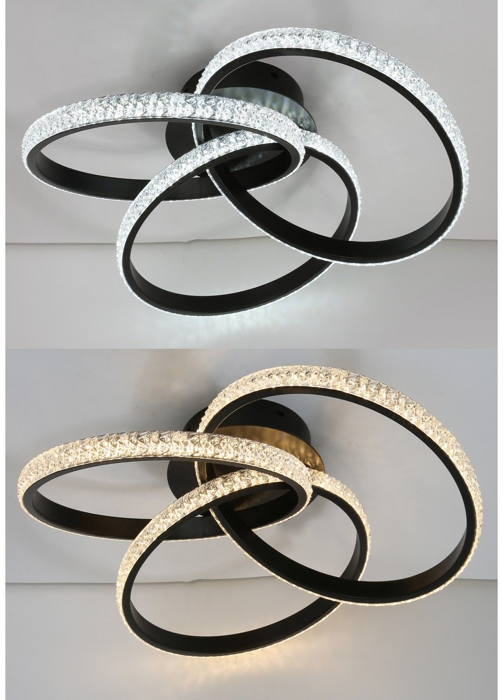 Управляемая светодиодная люстра VITA 80W 3R-APP-500x130-BLACK/WHITE/CLEAR-220-IP20 ESLLSE (301020847)