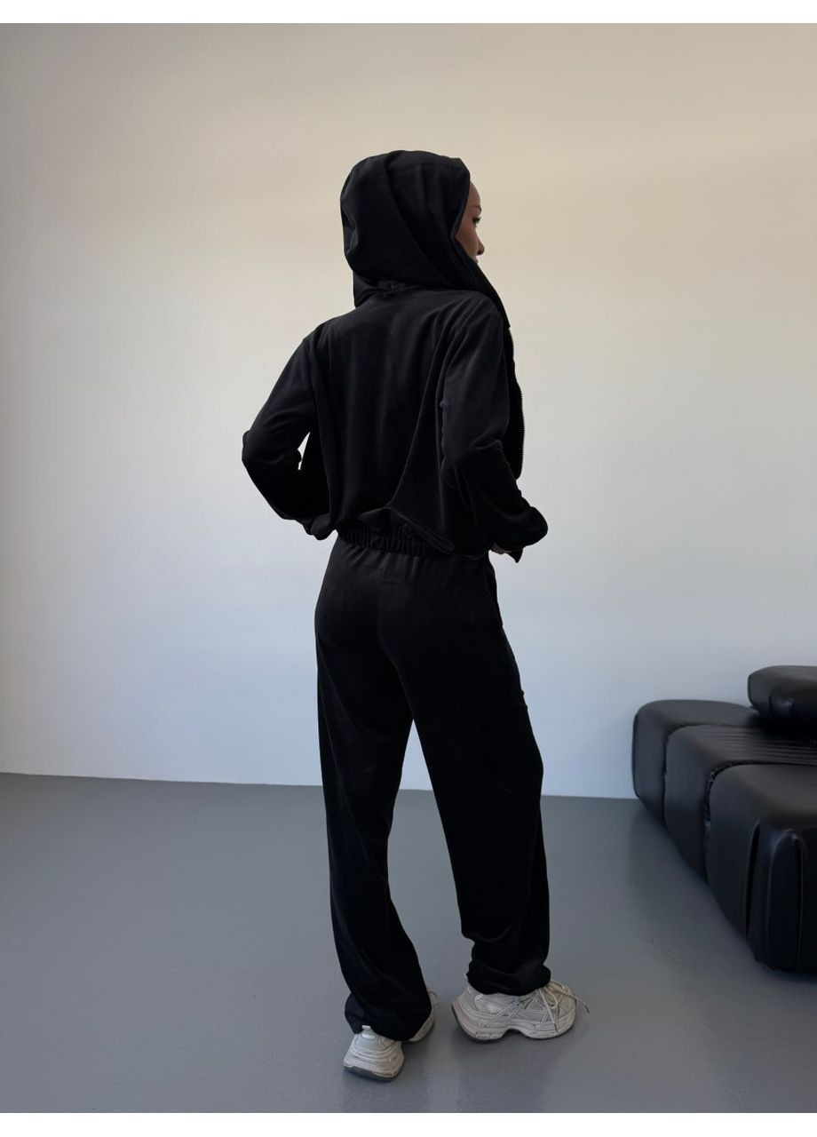 Жіночий спортивний костюм з капюшоном з велюру No Brand (361447412)