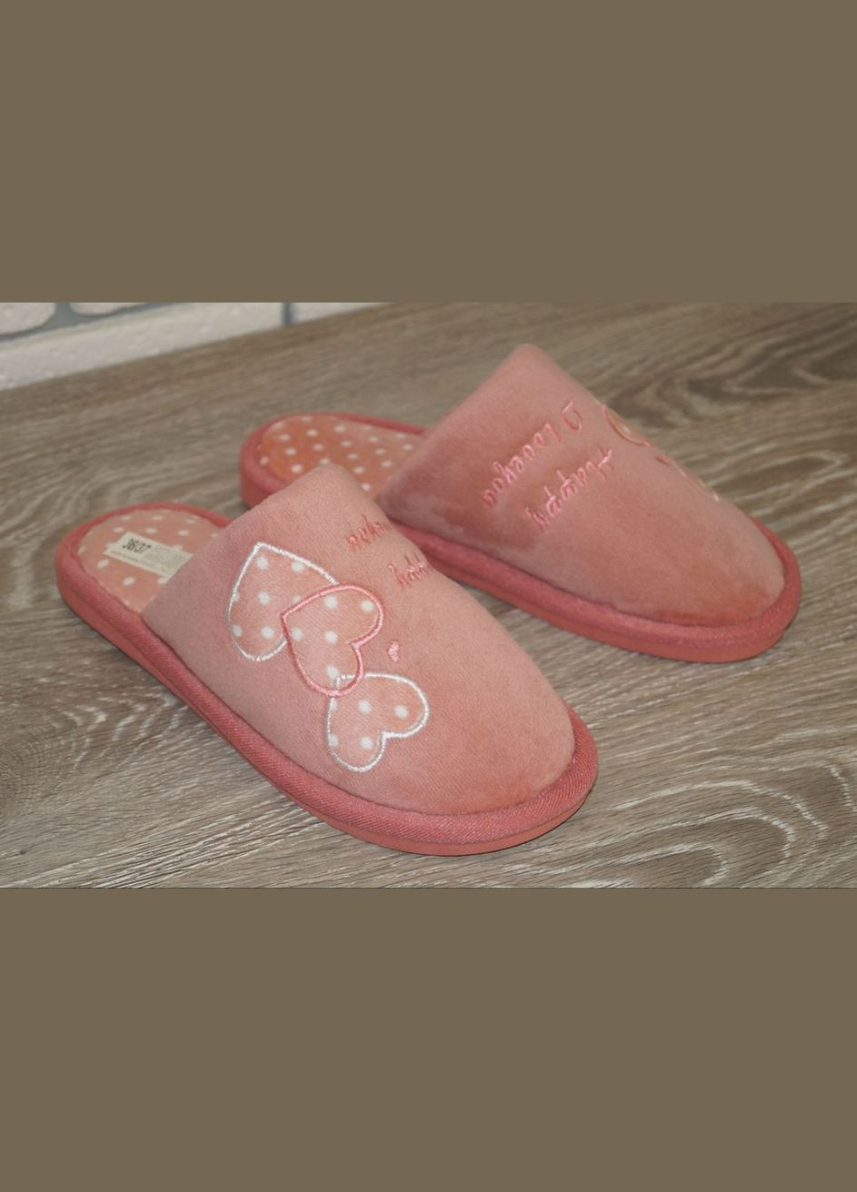 Тапочки жіночі домашні з гарними сердечками No Brand NuoNuo (305822086)