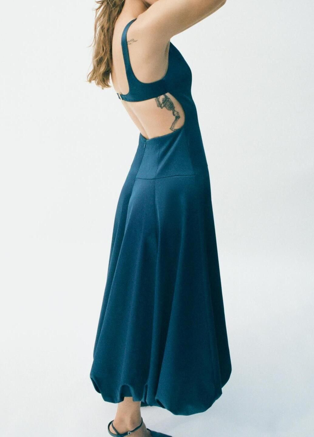 Зелена сукня Zara однотонна