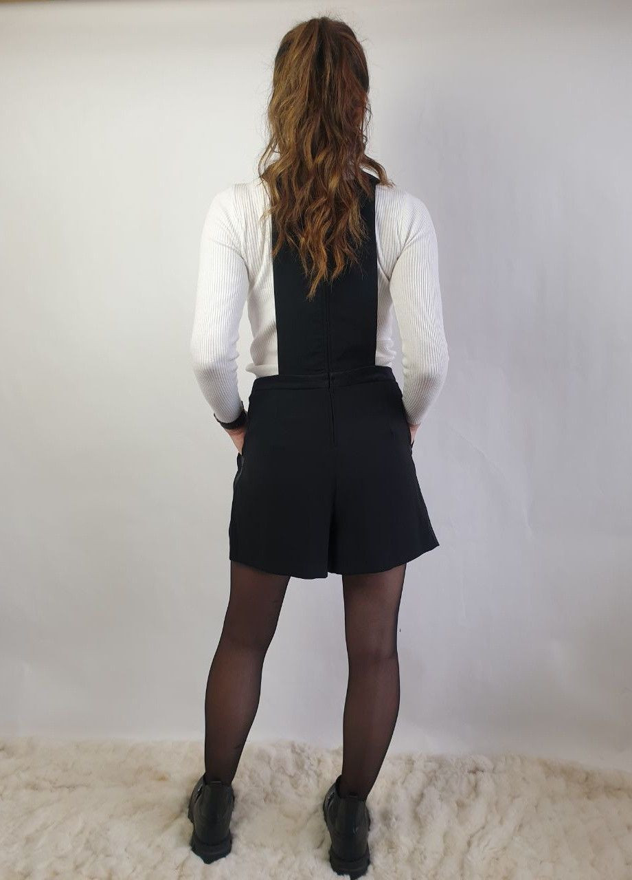 Комбинезон XHND4D Черный Naf Naf однотонный чёрный повседневный полиамид