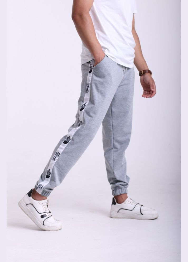 Брюки серые с лампасами No Brand (322652557)