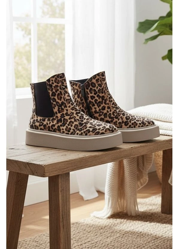 Осенние женские ботинки leopard No Brand