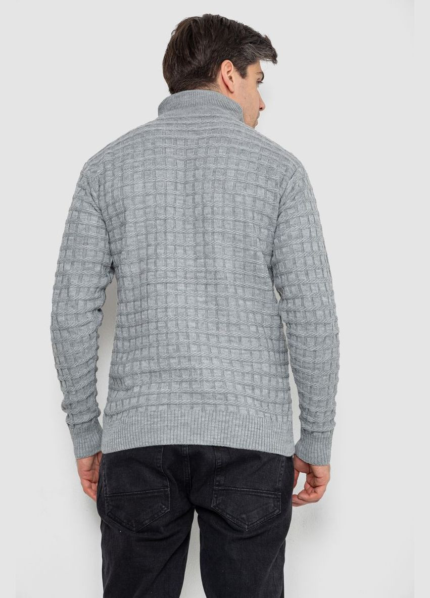 Серый демисезонный свитер мужской однотонный Ager 161R920