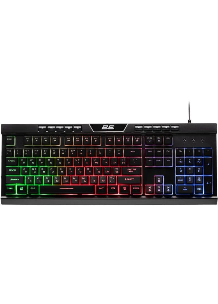 Клавиатура KG300 LED USB Ukr Black (2E-KG300UB) 2E Gaming (386303648)