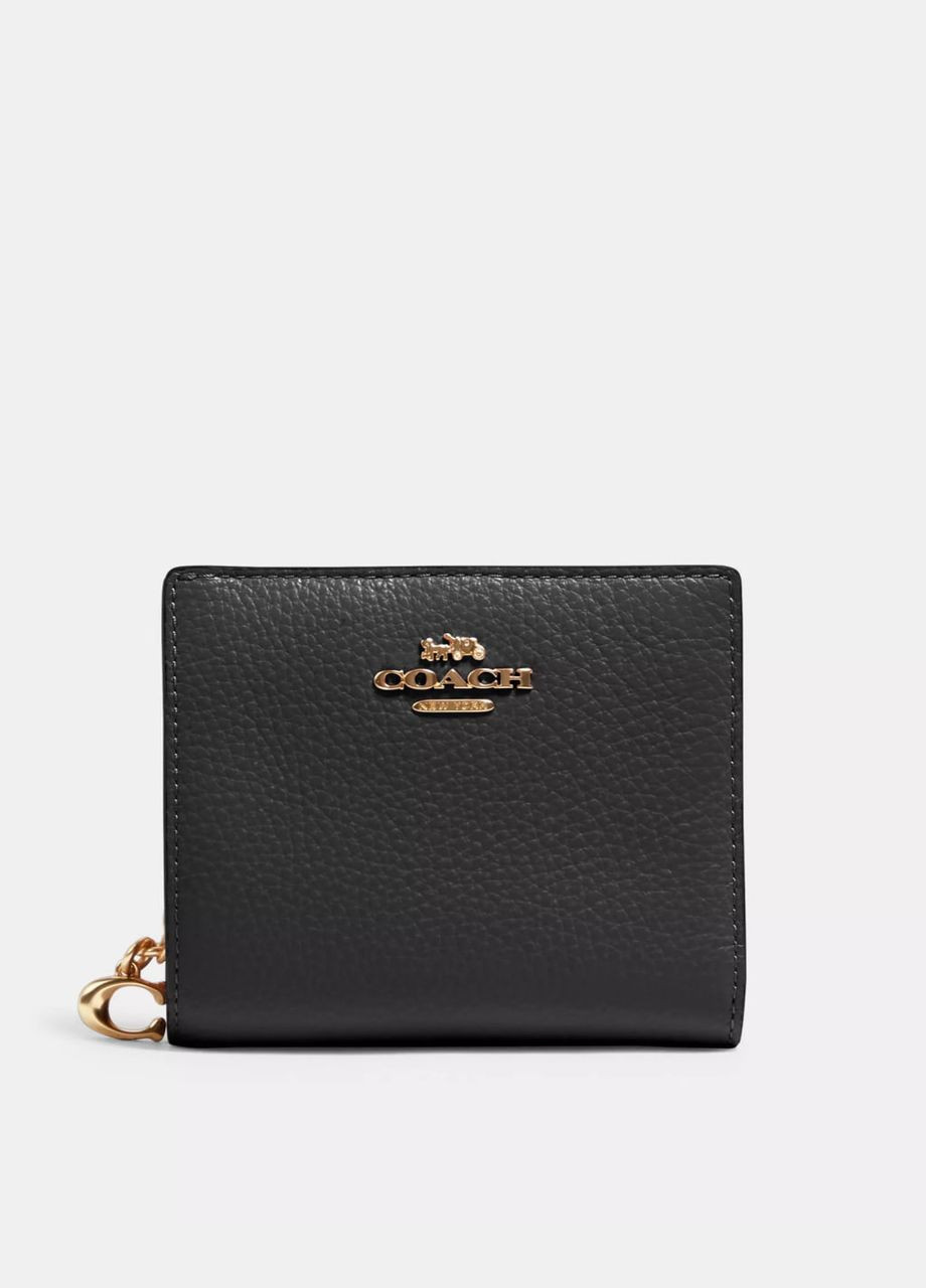 Кошелек кожаный Snap Wallet Black Coach (317231320)