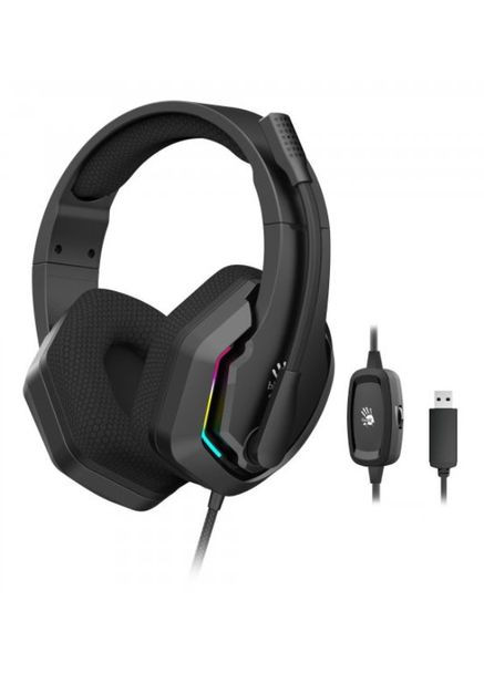 Навушники G260 Black ігрові, мікрофон, 7.1 віртуальний звук, підсвічування 7 кольорів, USB Bloody (322538140)