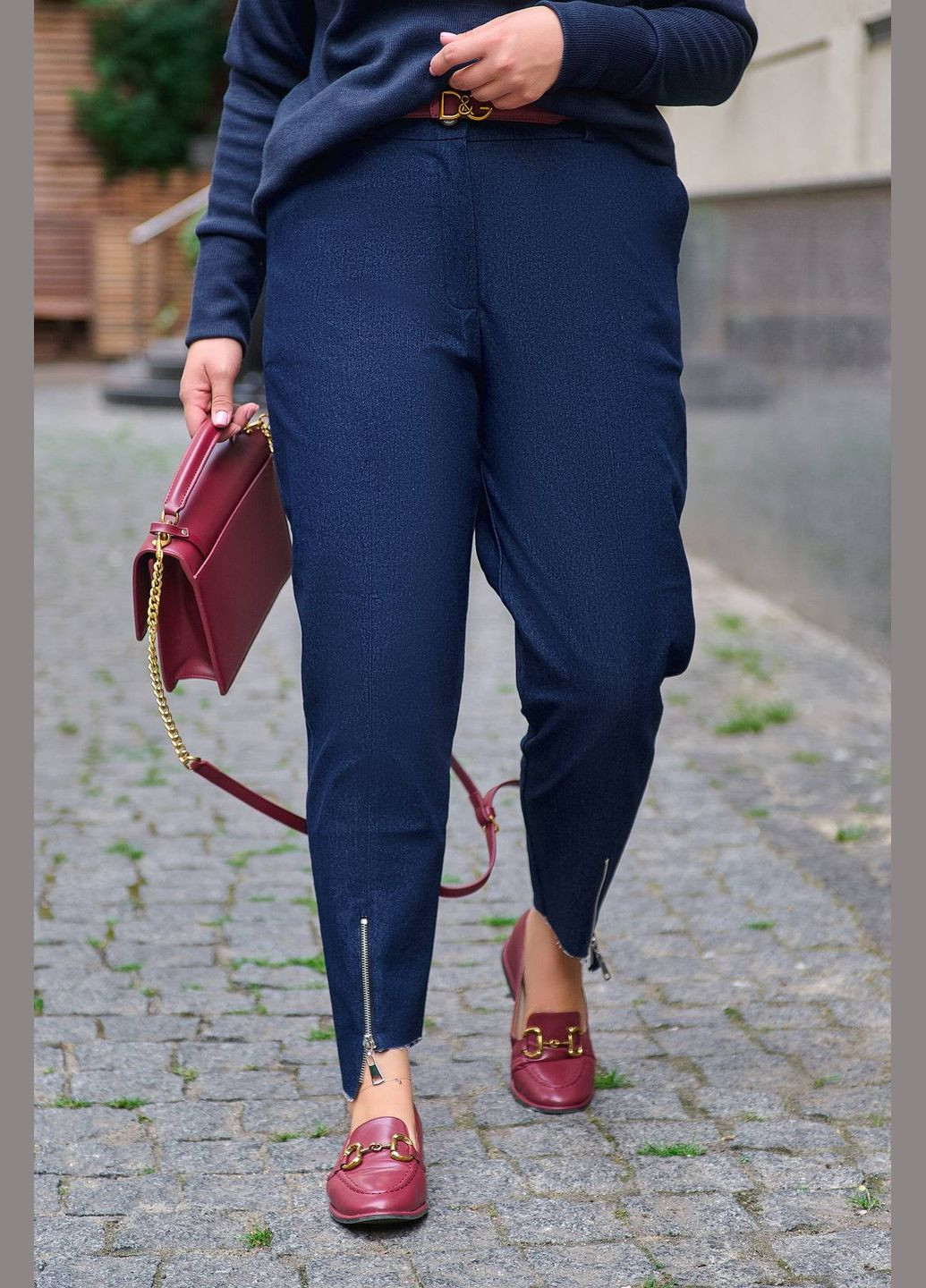 Джинси-скинни СКАЙ PLUS темно-синие 60 Tatiana (347580234)