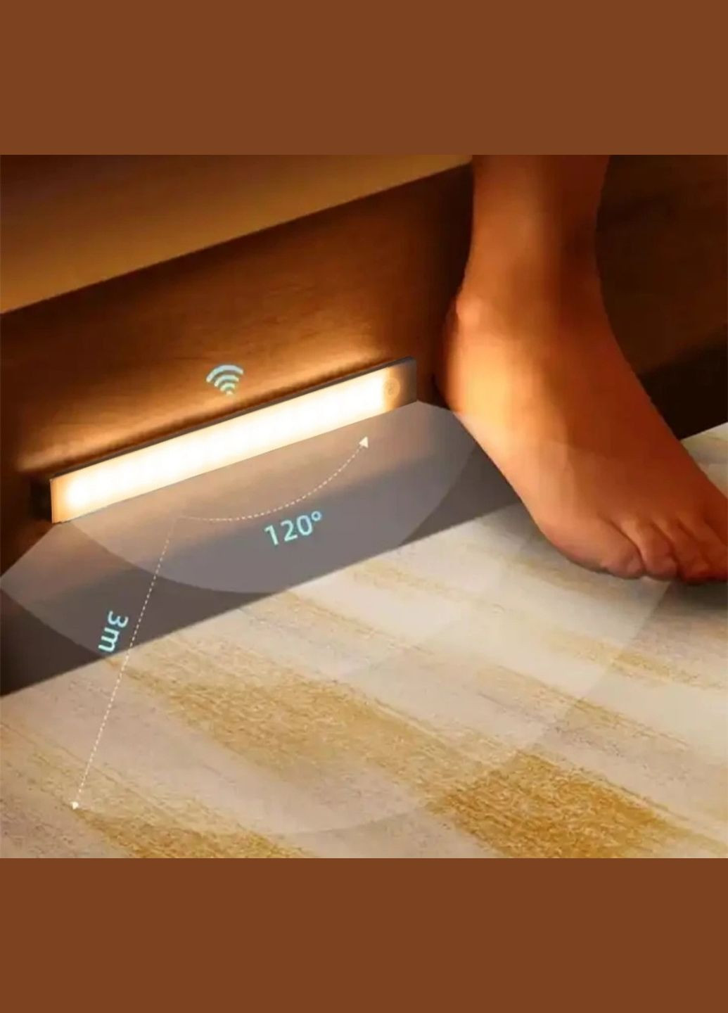 LED светильник с датчиком движения и датчиком день/ночь 30 см China (345751347)