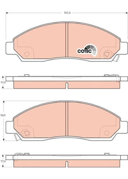 Гальмівні колодки TRW (390276410)