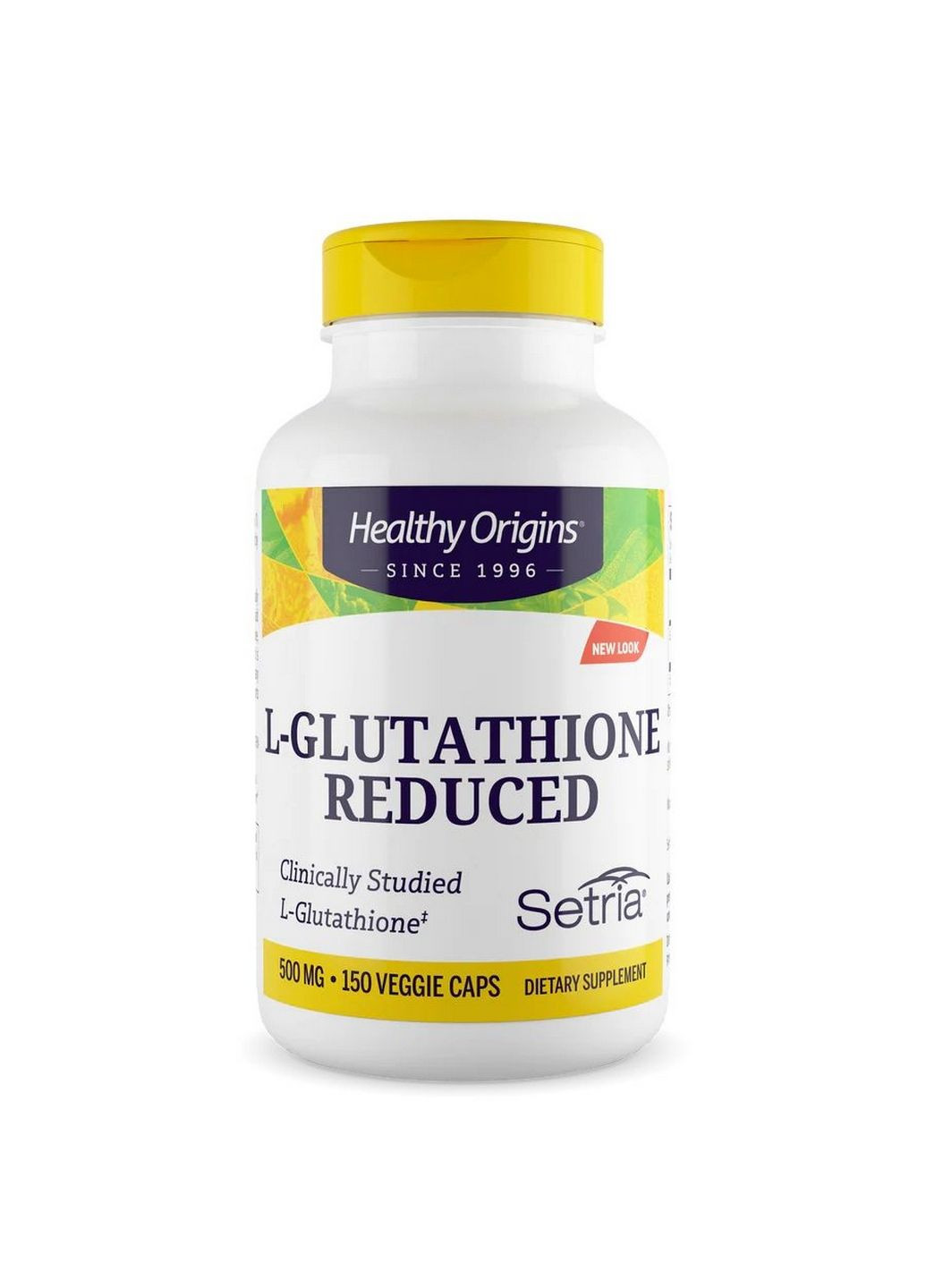 Натуральна добавка L-Glutathione Reduced 500 mg, 150 вегакапсул Healthy Origins (293479062)