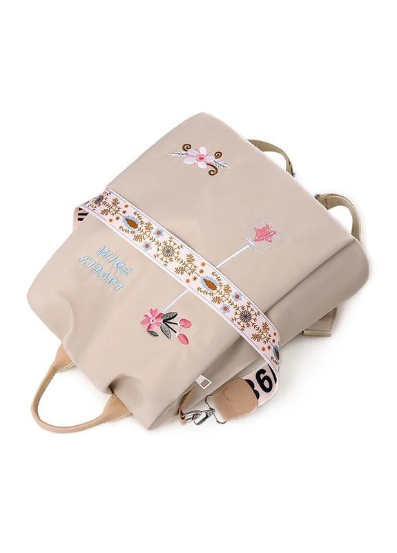 Антиворовський жіночий рюкзак lovely водонепроникний міцний і якісний Beige Italian Bags (290255627)