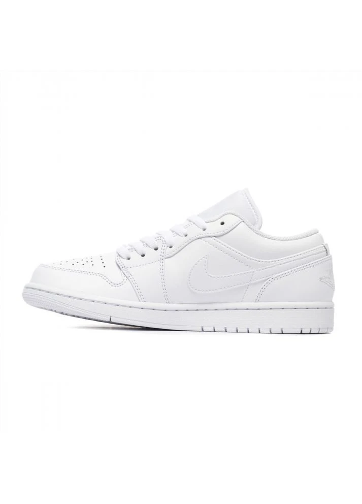 Білі кросівки 1 low white 553558-136 демісезон Air Jordan