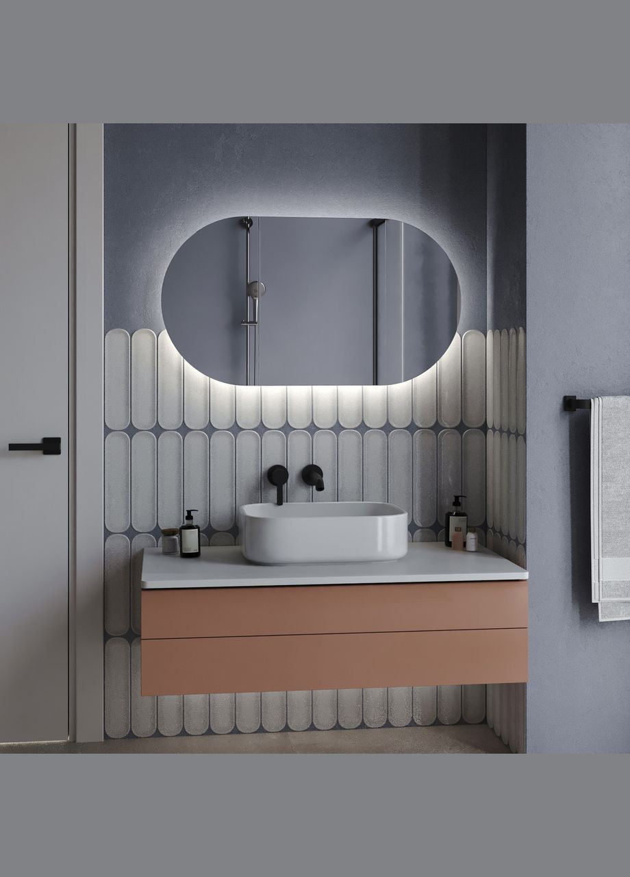 Фігурне навісне дзеркало з LED-підсвіткою Ліль 1000×600 MORELI (335422869)