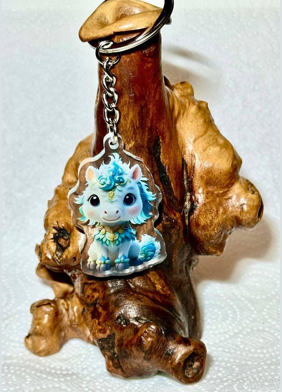 Акриловий брелок з кільцем для ключів із зображенням символу року за Китайським Гороскопом РІК КОНЯ No Brand (314813446)