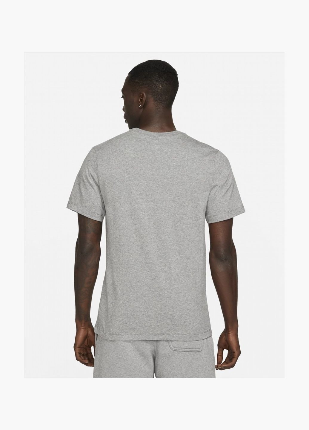 Серая мужская футболка m j jumpman emb ss crew grey dc7485-091 Air Jordan