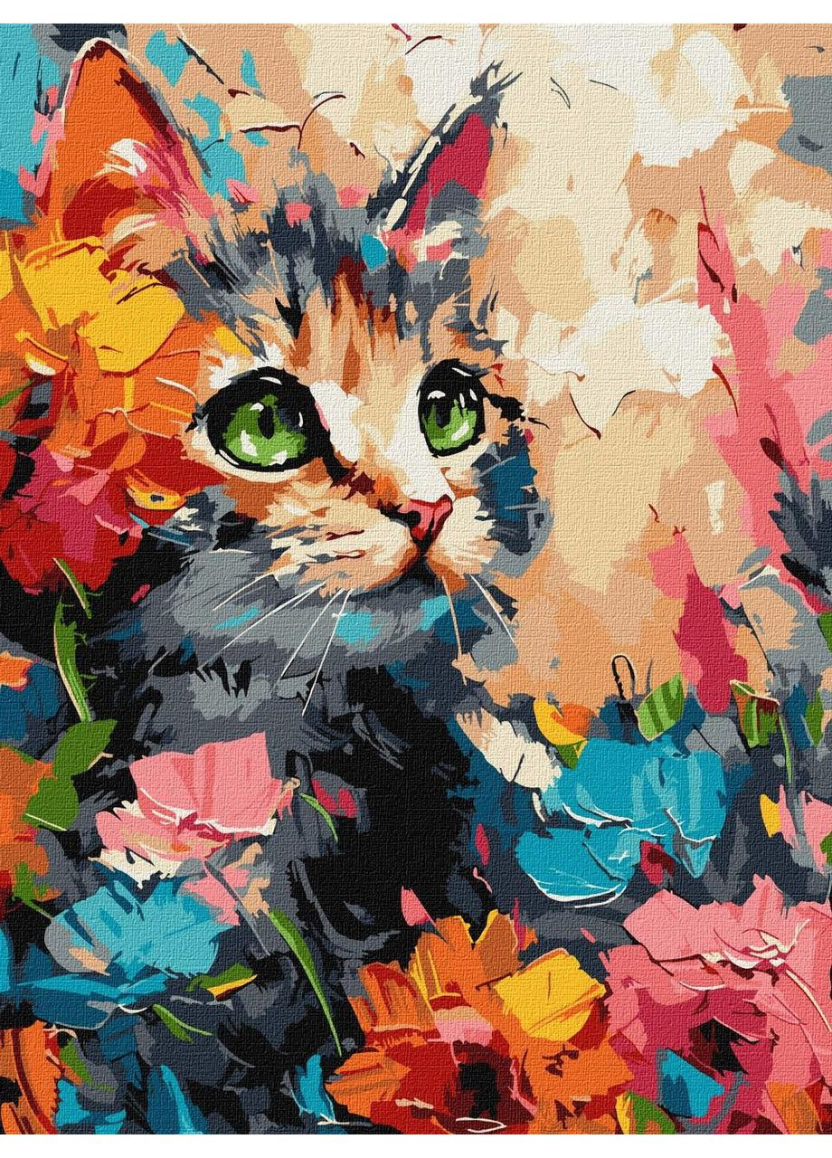 Картина по номерам Пушистый котик 30 х 40 Идейка KHO6598 IDEYKA (359404510)