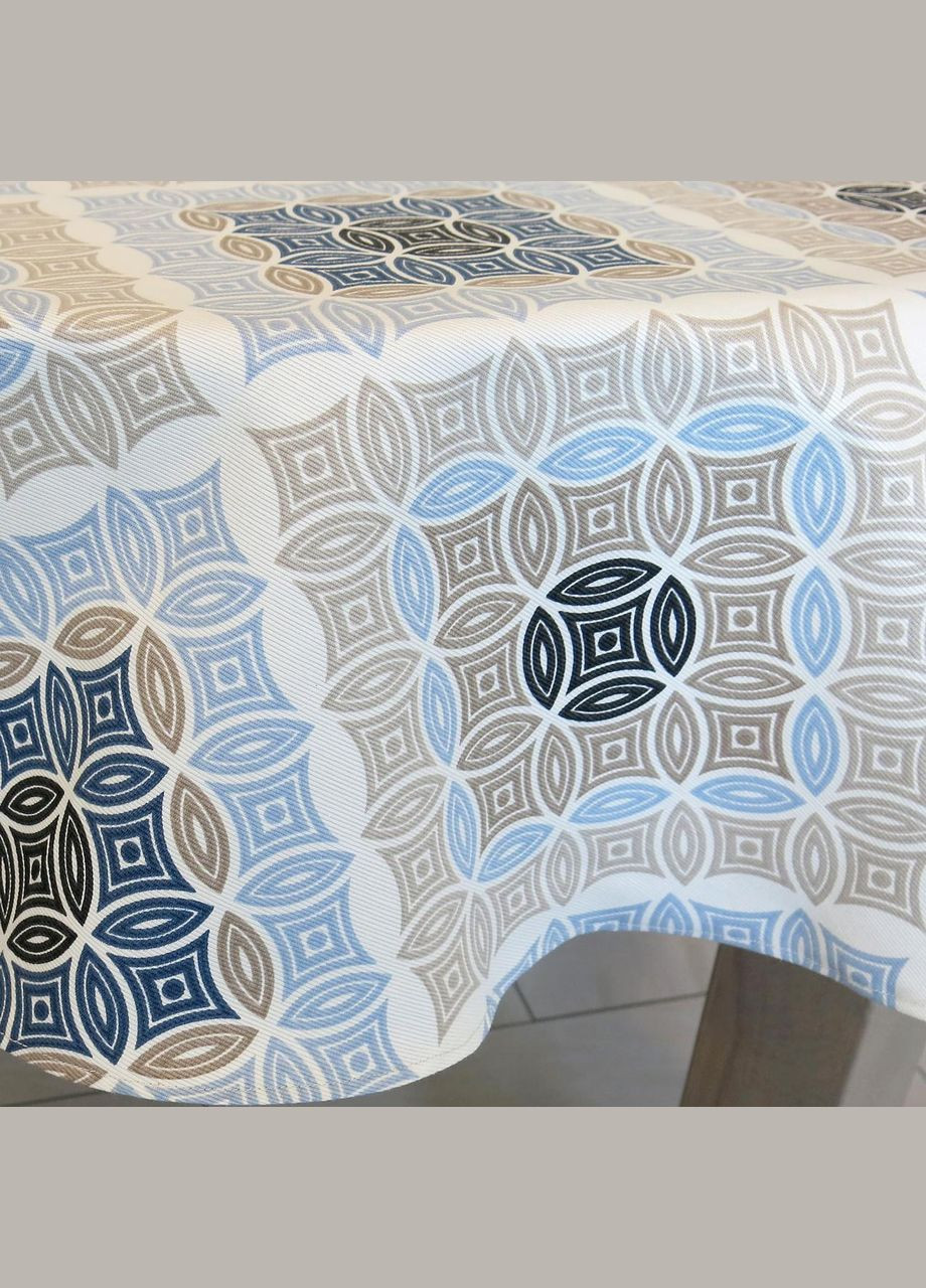 Скатерть на овальный стол хлопковая с водоотталкивающей тефлоновой пропиткой "Калейдоскоп" 140, 300 Maystat (305390051)